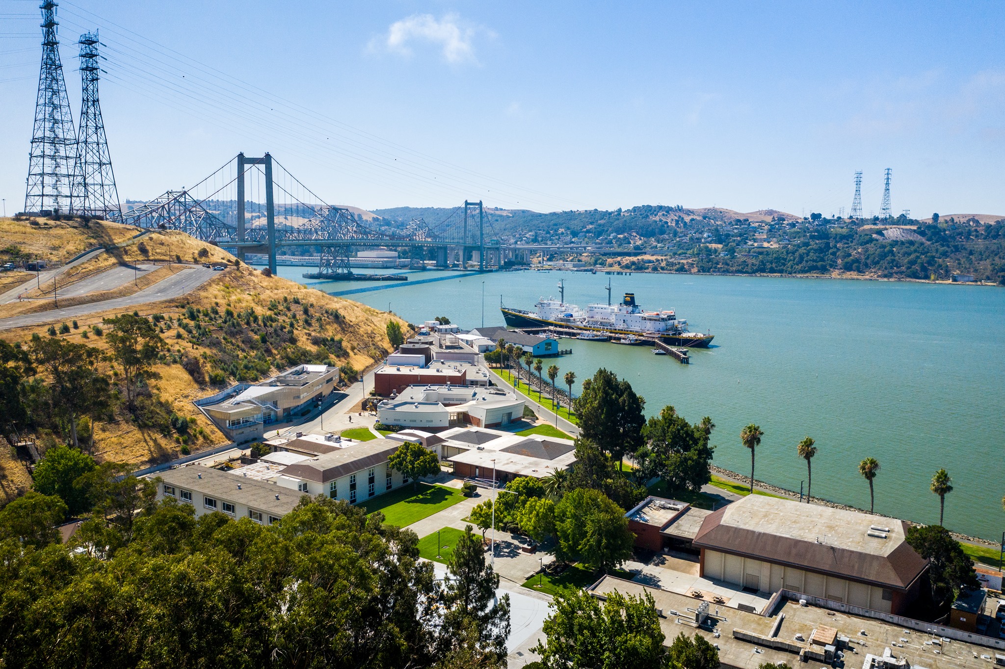 A scenic photo of Cal Maritime's campus