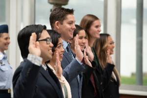 Cadets Swearing into Coast Guard 