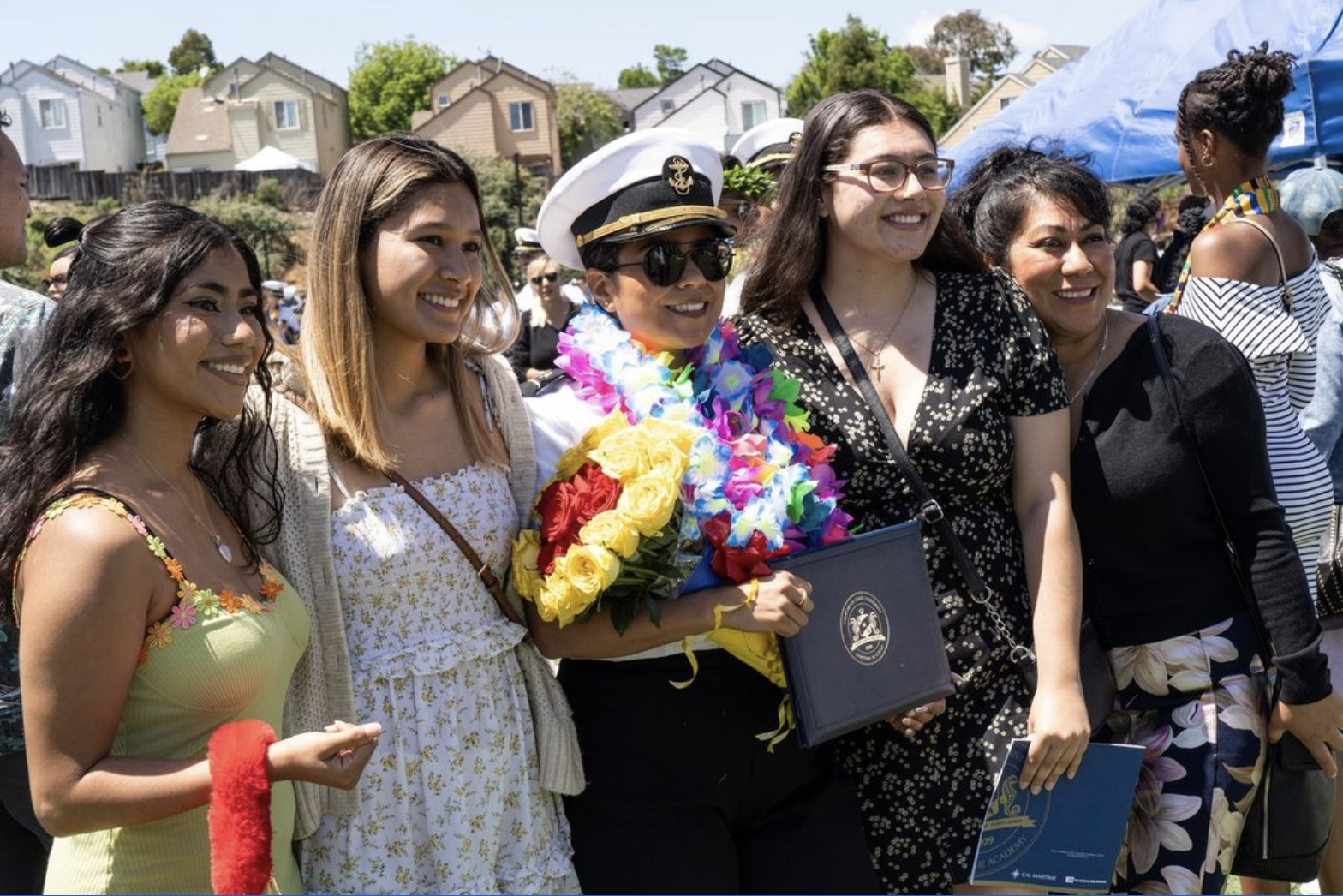 Graduate with family