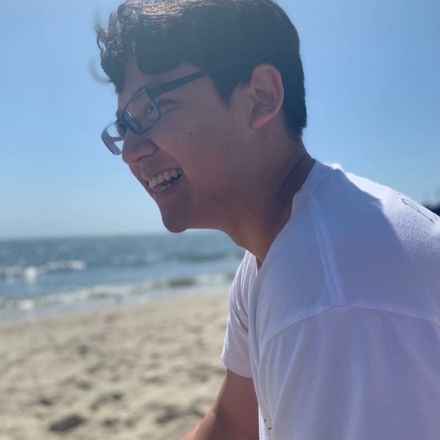 Young man on the beach